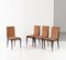 Dining Chairs in Dark Mahogany attributed to Osvaldo Borsani for ABV, 1950s, Set of 4 1