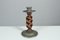 Antique Candlestick in Pewter and Oak from Tudric, 1905 1