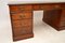 Victorian Walnut & Leather Top Partner's Desk, 1880s 10