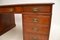 Victorian Walnut & Leather Top Partner's Desk, 1880s 11