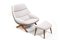 Model ML91 Lounge Chair with Ottoman by Illum Wikkelsø, 1950s, Set of 2, Image 4