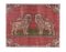 Vintage Turkish Faded Double Lion Rug 1