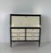 Italian Art Deco Black Lacquered Secretaire in Brass by Buffa, 1940s 3