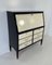 Italian Art Deco Black Lacquered Secretaire in Brass by Buffa, 1940s 4