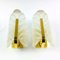 Scandinavian Glass & Brass Leaf Wall Lights or Sconces by Carl Fagerlund, 1960s, Set of 2 4