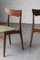 Dining Chairs with Green Seat attributed to Schiønning & Elgaard from Randers Møbelfabrik, 1960s, Set of 4, Image 9