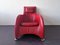 Red Leather Loge Lounge Chair by Gerard Van Den Berg for Montis, the Netherlands, 1980s 1