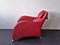 Red Leather Loge Lounge Chair by Gerard Van Den Berg for Montis, the Netherlands, 1980s 6