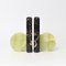 Art Deco Bookends in Black Marble and Green Onyx, 1930s, Set of 2 2