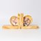 Art Deco Yellow Marble Bookends, 1930s, Set of 2, Image 1