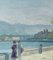 Georges Djakeli, Balade au bord du lac, Oleo sobre lienzo, Enmarcado, Imagen 3
