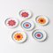 Mid-Century German Porcelain Coasters from Seltmann Weiden, 1970s, Set of 6 1