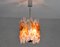 Mid-Century Italian Modern Amber and Clear Lava Murano Chandelier from Mazzega, 1960s 4