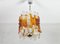 Mid-Century Italian Modern Amber and Clear Lava Murano Chandelier from Mazzega, 1960s 3