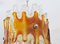 Mid-Century Italian Modern Amber and Clear Lava Murano Chandelier from Mazzega, 1960s 10