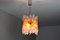 Mid-Century Italian Modern Amber and Clear Lava Murano Chandelier from Mazzega, 1960s, Image 6