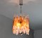 Mid-Century Italian Modern Amber and Clear Lava Murano Chandelier from Mazzega, 1960s 7