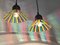 Lampade a sospensione in vetro di Murano multicolore di Murano Luce, anni '80, set di 2, Immagine 5
