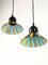 Lámparas colgantes de cristal de Murano multicolor de Murano Luce, años 80. Juego de 2, Imagen 1