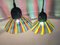 Lámparas colgantes de cristal de Murano multicolor de Murano Luce, años 80. Juego de 2, Imagen 3