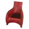 Vintage Loge Sessel aus Leder mit Fußhocker von Gerard Van Den Berg für Montis, 2er Set 3