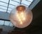 Lámpara colgante Big Ball Planet alemana Mid-Century de vidrio y latón, años 60, Imagen 3