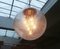 Mid-Century German Space Age Glass and Brass Big Ball Planet Pendant Lamp, 1960s, Image 3