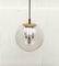 Mid-Century German Space Age Glass and Brass Big Ball Planet Pendant Lamp, 1960s 1
