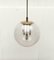 Mid-Century German Space Age Glass and Brass Big Ball Planet Pendant Lamp, 1960s, Image 1