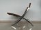 Leather Cowhide Scissor Steel Chrome Chair, Italy, 1990s 9