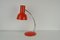 Lampe de Bureau Rouge Mid-Century attribuée à Josef Hurka pour Napako, 1970s 2