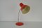Lampada da tavolo rossa Mid-Century attribuita a Josef Hurka per Napako, anni '70, Immagine 4
