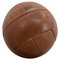 Vintage Brown Leather Medicine Ball by Gala, 1930s 1