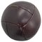 Balón medicinal vintage de cuero de caoba, años 30, Imagen 1