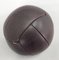 Vintage Mahogany Leather Medicine Ball, 1930s 2