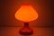 Lámpara de mesa de vidrio naranja atribuida a Valasske Mezirici, años 70, Imagen 10