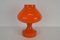 Orange Glass Table Lamp attributed to Valasske Mezirici, 1970s, Image 3