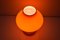 Lampada da tavolo in vetro arancione attribuita a Valasske Mezirici, anni '70, Immagine 8