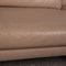 Drei-Sitzer Sofa aus beigefarbenem Leder von Laaus 4