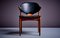Desk Chair in Teak and Original Black Skai attributed to Arne Vodder for Vamo Sonderborg, 1960s, Image 2