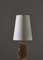 Large Brutalist Handmade Stoneware Table Lamp attributed to Sejer Ceramics, Denmark, 1960s 4