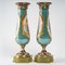 Emaillierte Vasen aus vergoldeter Bronze & Porzellan, 2 . Set 4