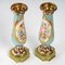 Enameled, Gilded Bronze and Porcelain Vases, Set of 2, Image 2