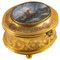 19th Century Gilded Bronze Jewelry Box with Painting Under Glass 1