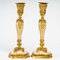 Louis XV Kerzenständer aus vergoldeter Bronze & Porzellan, 2er Set 5