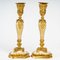 Louis XV Gilt Bronze & Porcelain Candlesticks, Set of 2, Image 2