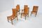 Mid-Century Modern Leather Dining Chairs attributed to Ilmari Tapiovaara for La Pe, 1950s, Set of 6 7