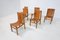 Mid-Century Modern Leather Dining Chairs attributed to Ilmari Tapiovaara for La Pe, 1950s, Set of 6, Image 7