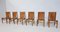 Mid-Century Modern Leather Dining Chairs attributed to Ilmari Tapiovaara for La Pe, 1950s, Set of 6 8