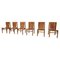 Mid-Century Modern Leather Dining Chairs attributed to Ilmari Tapiovaara for La Pe, 1950s, Set of 6 1